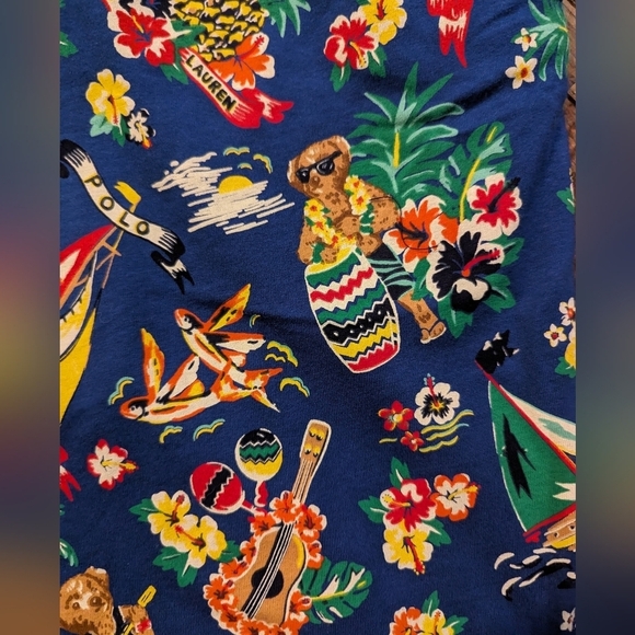 Polo Ralph Lauren Men's Blue tropical vacation Polo Bear sleep short Size L NWT - Picture 11 of 15